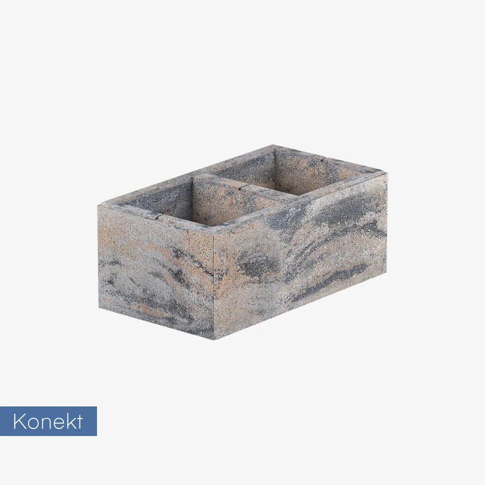 Bloczek na mur / słupek / podmurówkę Konekt Boka 50x28x20 cm - sterk