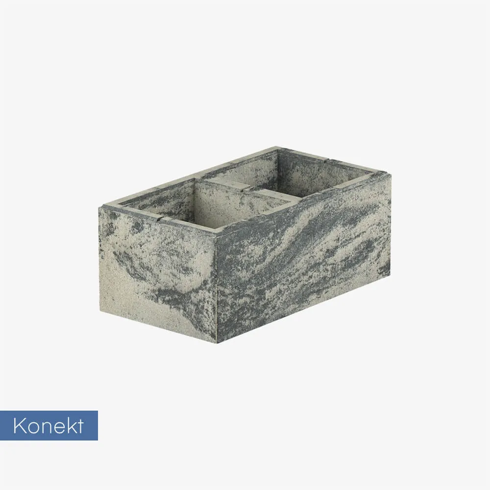 Gładki pustak słupkowy/podmurówkowy Konekt Boka stål 500x280x200 mm