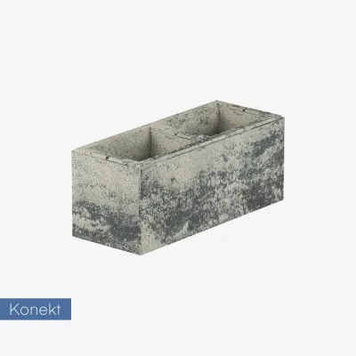 Bloczek na mur / słupek / podmurówkę Konekt Boka 50x20x20 cm - stål