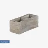 Bloczek na mur / słupek / podmurówkę Konekt Boka 50x20x20 cm - brun