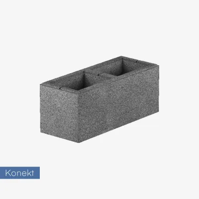 Bloczek na mur / słupek / podmurówkę Konekt Boka 50x20x20 cm - mørk