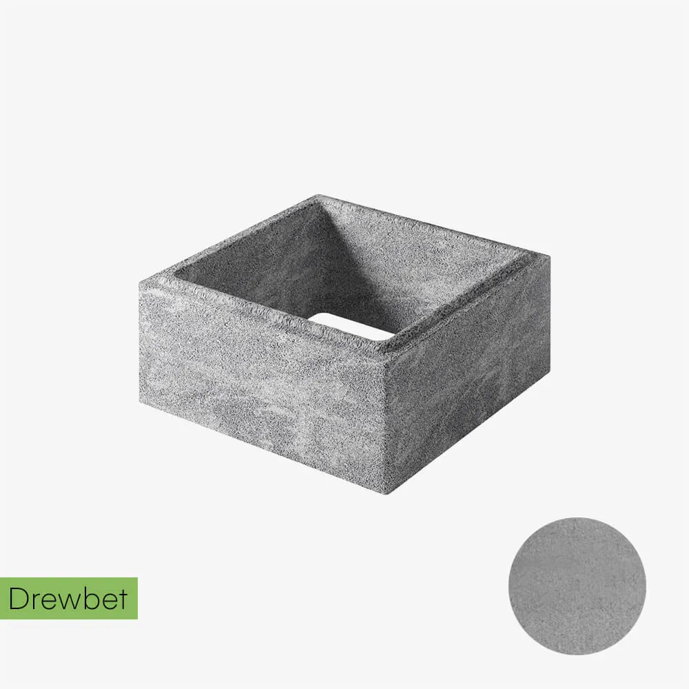 Pustak słupkowy Drewbet Mini Cubo KM2 16x38x38 cm - platynowy