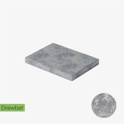 Daszek słupkowy Drewbet Cubo E2 5x50x38 cm szaro-biały