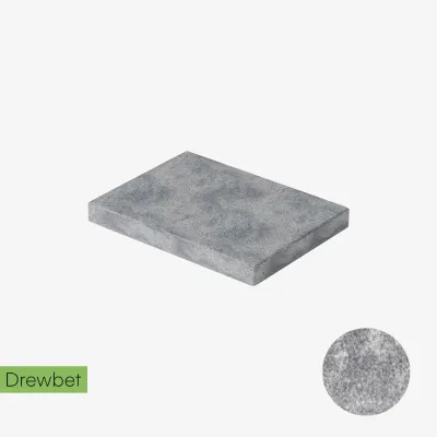 Daszek słupkowy Drewbet Cubo E2 5x50x38 cm szaro-biały