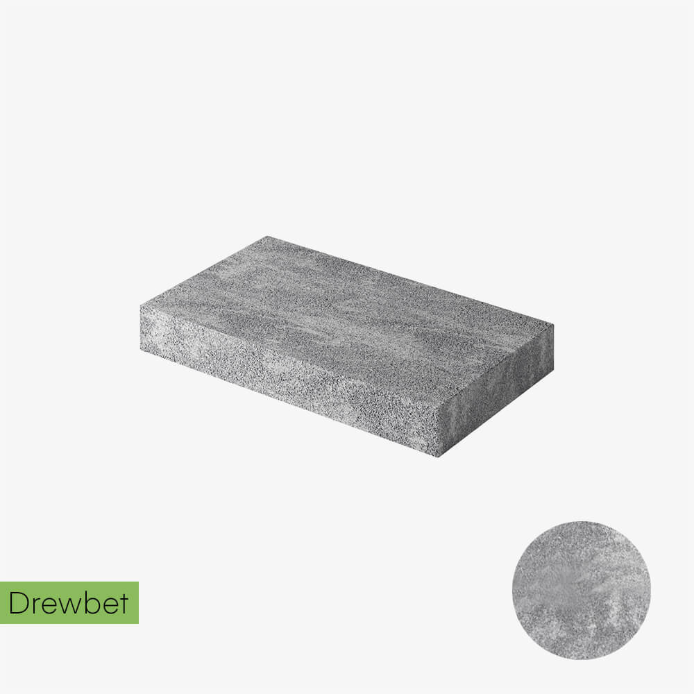 Daszek słupkowo-podmurówkowy Drewbet Cubo mini E3 5x38x22 cm szaro-biały