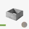 Pustak słupkowy Drewbet Mini Cubo KM2 16x38x38 cm - szaro-piaskowy