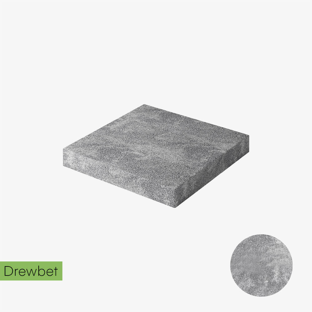 Daszek słupkowy Drewbet Cubo Mini E4 5x38x38 cm szaro-biały