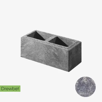 Pustak podmurówkowy Drewbet Cubo K1 19x50x22 cm biało-grafitowy