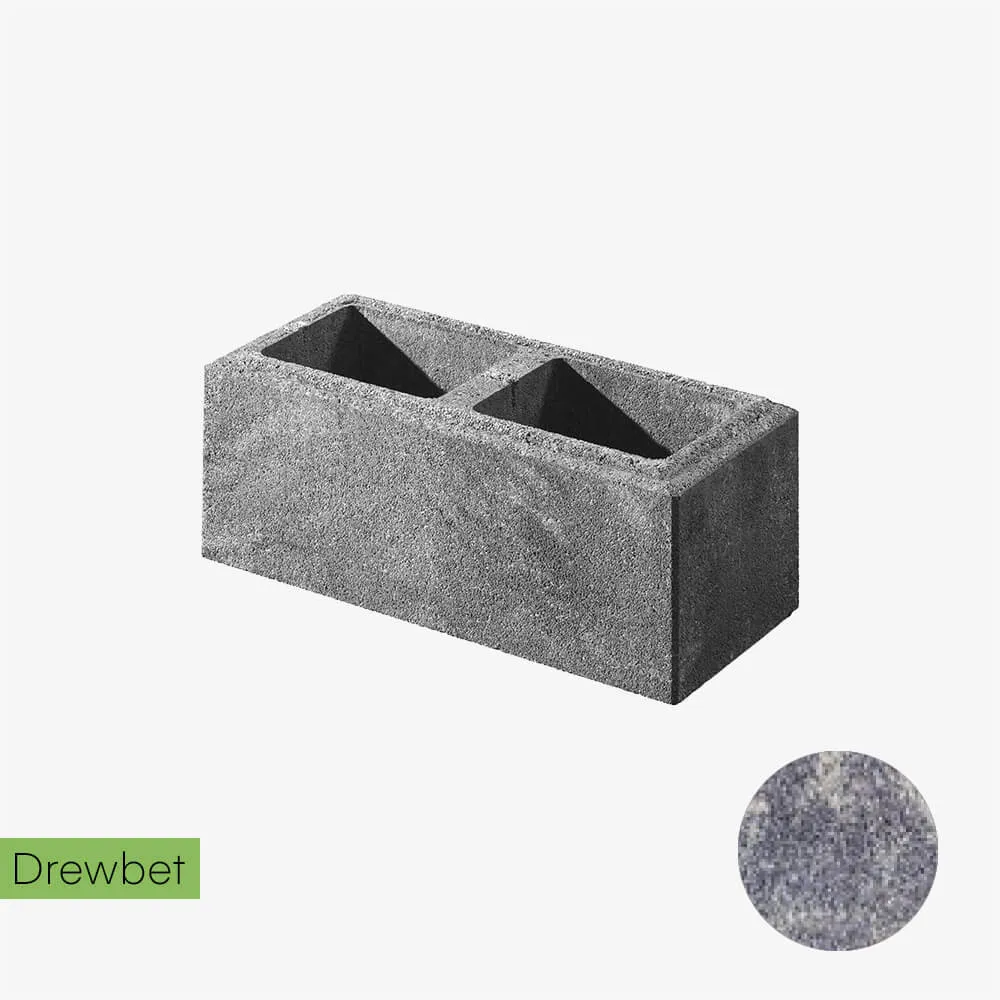 Pustak podmurówkowy Drewbet Cubo K1 19x50x22 cm biało-grafitowy