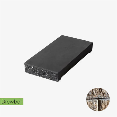 Daszek łupany słupkowy Drewbet E16 7x46x23 cm szaro-piaskowy