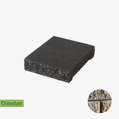 Daszek łupany słupkowo-podmurówkowy Drewbet E14 7x31x25 cm szaro-piaskowy