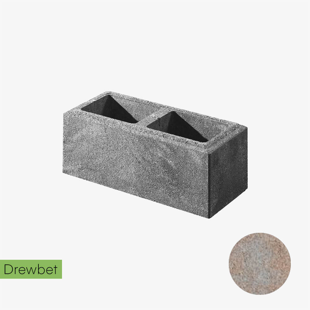 Pustak podmurówkowy Drewbet Cubo K1 19x50x22 cm piaskowy