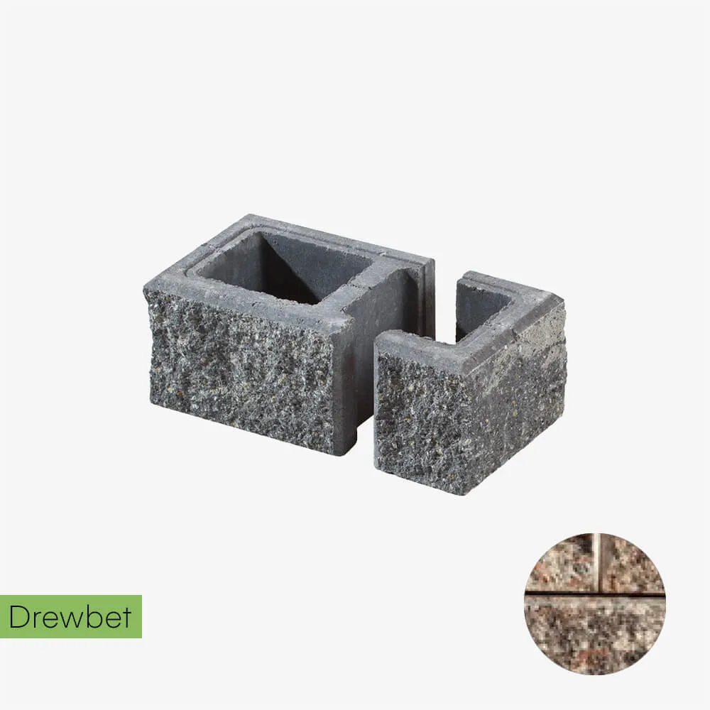 Pustak łupany słupkowy Drewbet A2 16x38x22 cm topaz