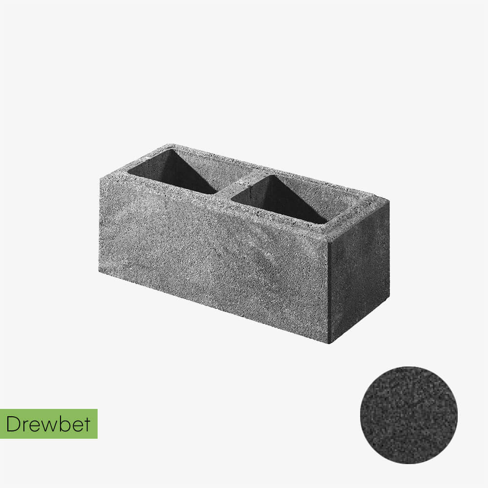 Pustak podmurówkowy Drewbet Cubo K1 19x50x22 cm grafitowy