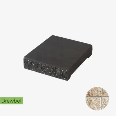 Daszek łupany słupkowo-podmurówkowy Drewbet E14 7x31x25 cm piaskowy