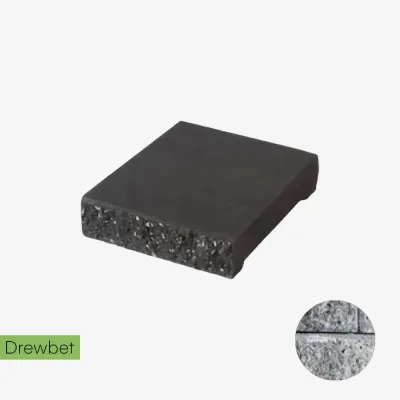 Daszek łupany słupkowo-podmurówkowy Drewbet E14 7x31x25 cm szaro-biały