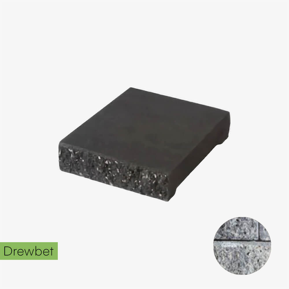 Daszek łupany słupkowo-podmurówkowy Drewbet E14 7x31x25 cm szaro-biały