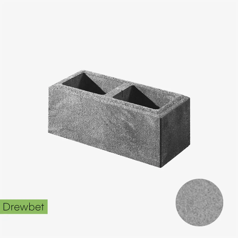 Pustak podmurówkowy Drewbet Cubo K1 19x50x22 cm platynowy