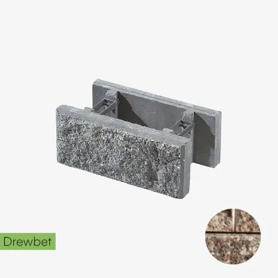 Pustak łupany podmurówkowy Drewbet A3 16x38x22 cm - topaz