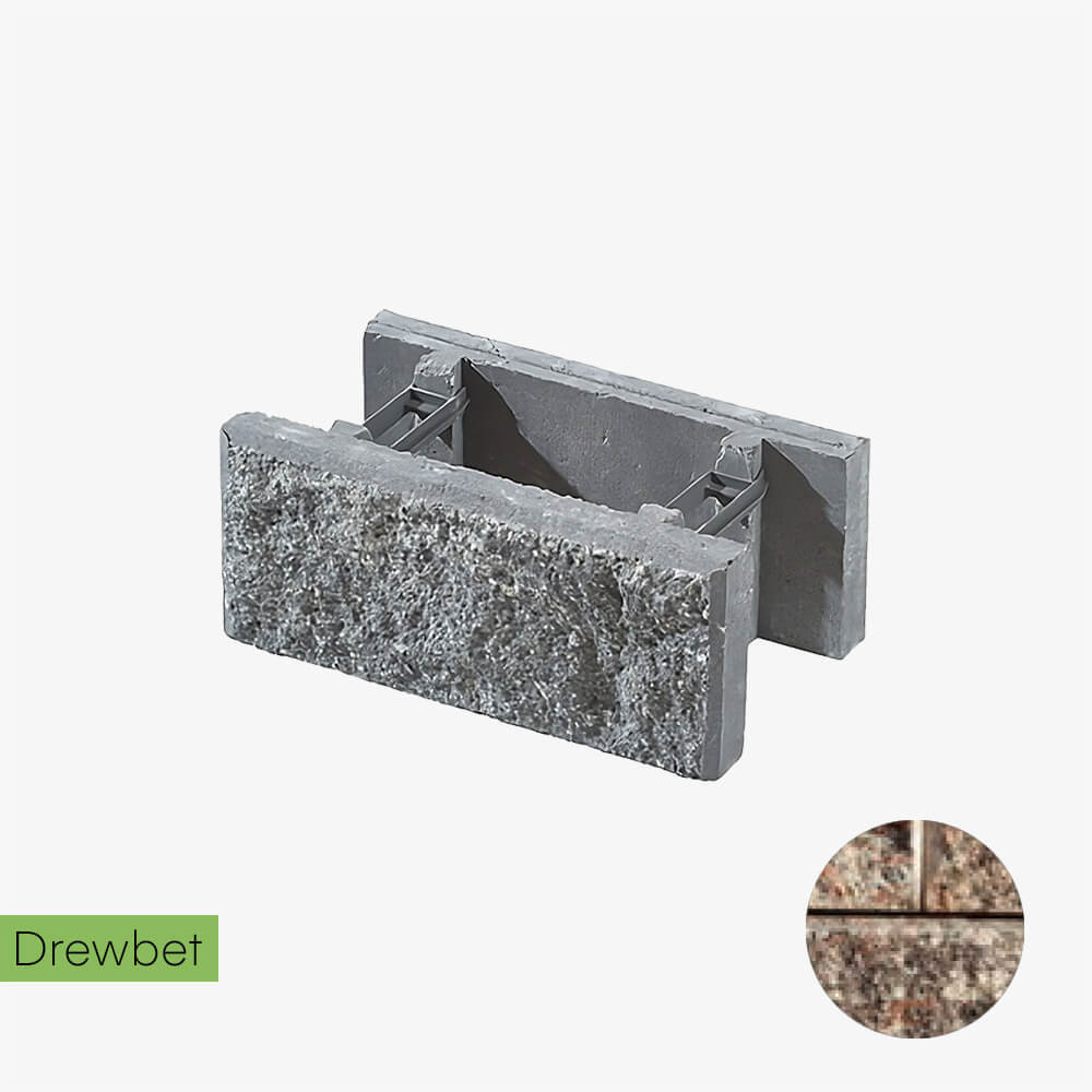 Pustak łupany podmurówkowy Drewbet A3 16x38x22 cm - topaz