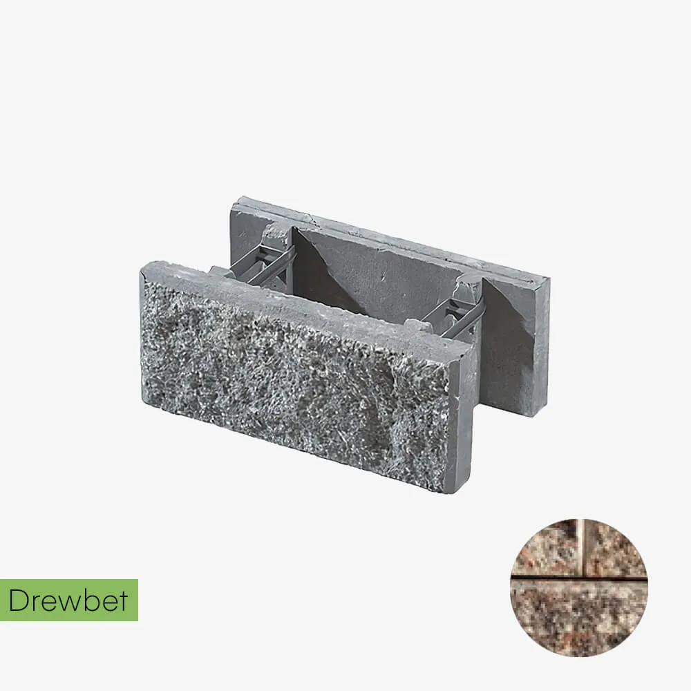 Pustak łupany podmurówkowy Drewbet A3 16x38x22 cm - topaz