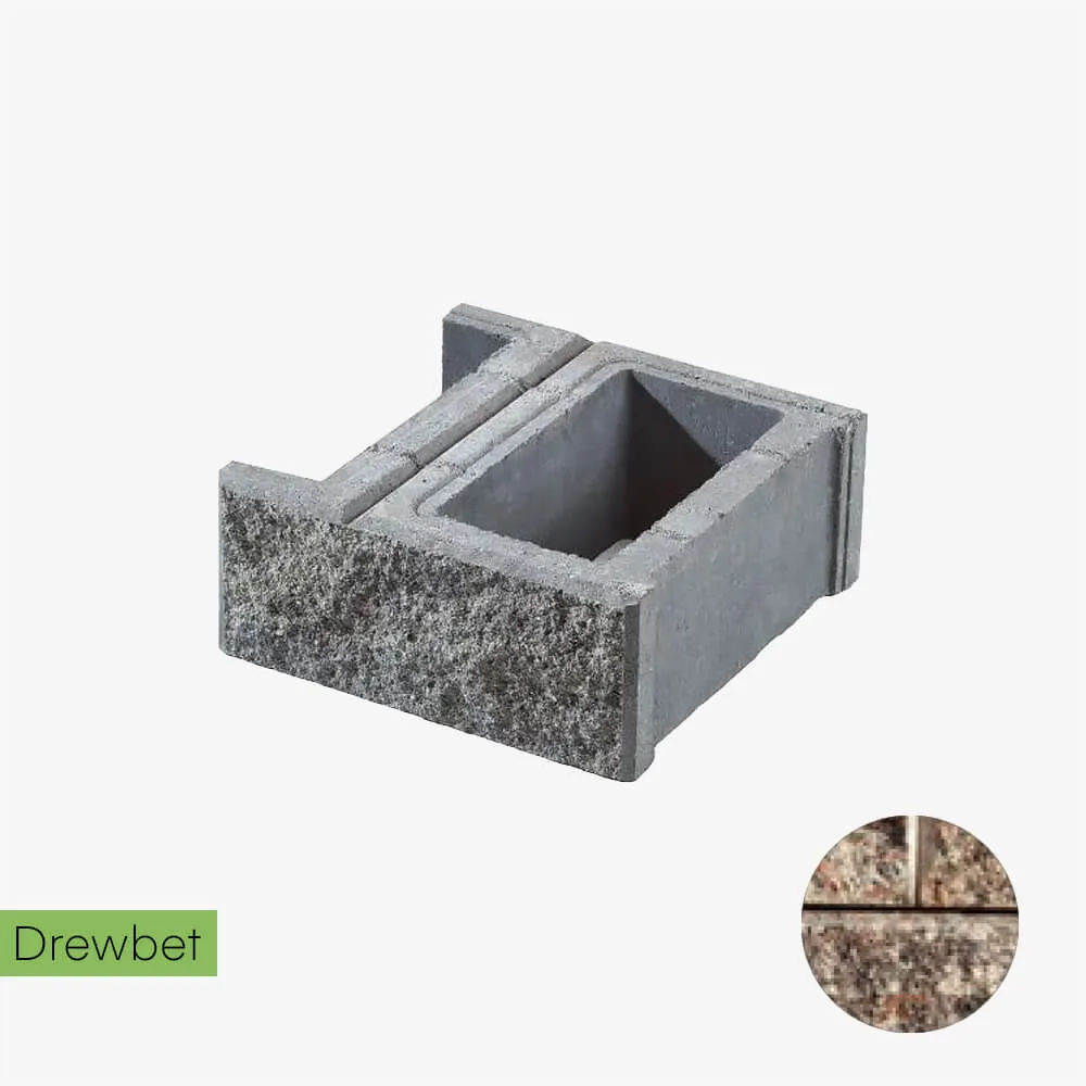 Pustak łupany podmurówkowy Drewbet B1 16x38x38 cm topaz