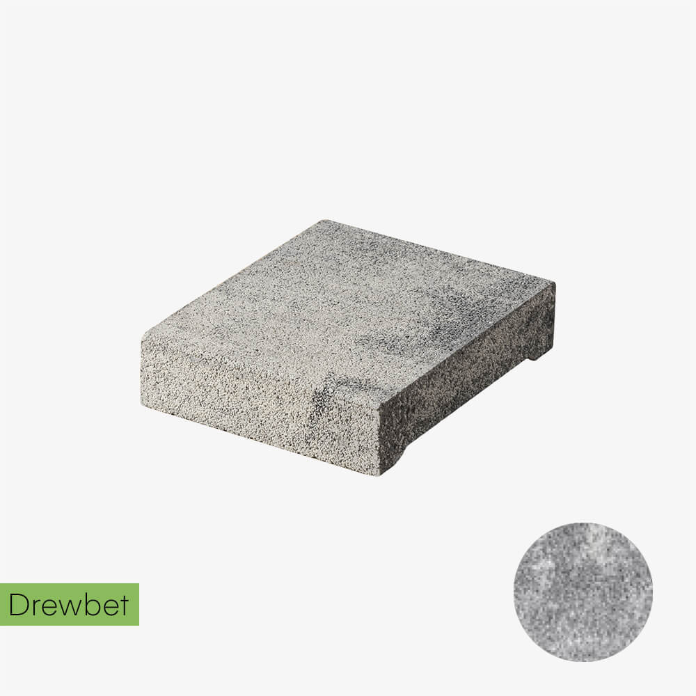 Daszek podmurówkowy Drewbet Cubo E13 7x31x27 cm szaro-biały