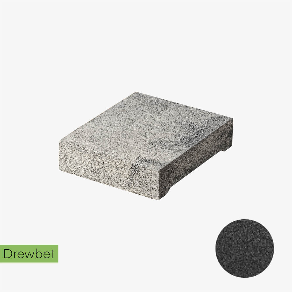 Daszek podmurówkowy Drewbet Cubo E13 7x31x27 cm grafitowy