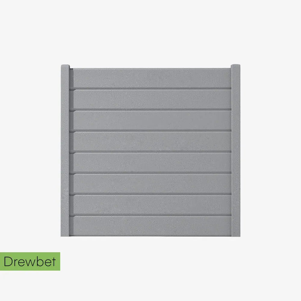 Ogrodzenie betonowe palisadowe 25 Drewbet - płyta 200x25x4 cm