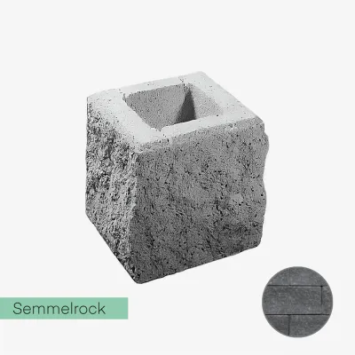 Kamień 3-stronny połówkowy Semmelrock Sonnblick 20x20x18 cm grafit