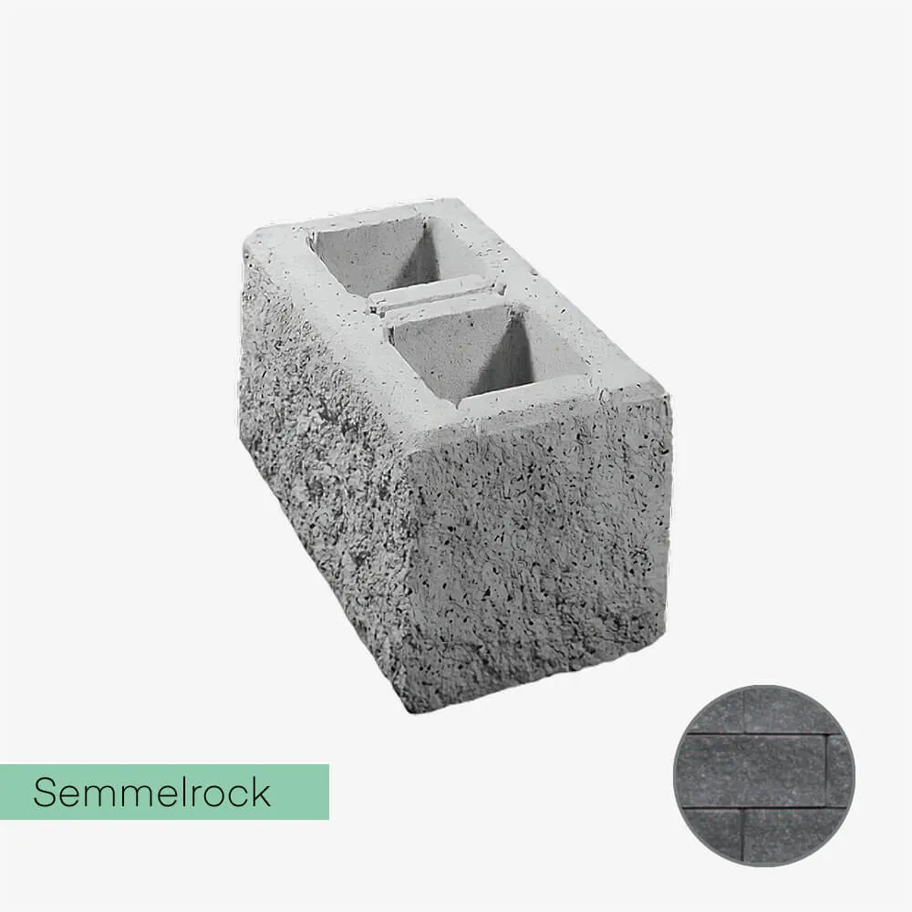 Kamień na słupek 4-stronny Semmelrock Sonnblick 40x20x18 cm grafit