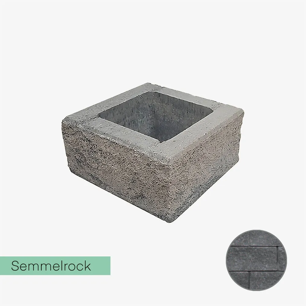Kamień na filar 4-stronny Semmelrock Sonnblick 36x36x18 cm grafit
