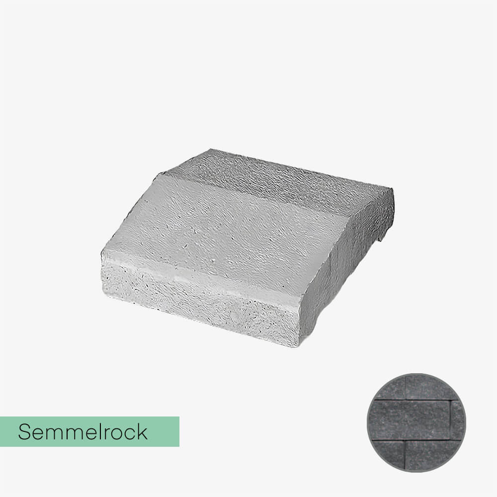 Daszek 2-spadkowy Semmelrock Sonnblick 22,5x28x5/7 cm grafit