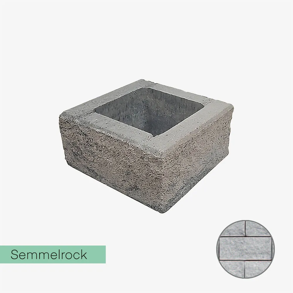 Kamień na filar, 4-stronny Semmelrock Sonnblick 36x36x18 cm szary granit