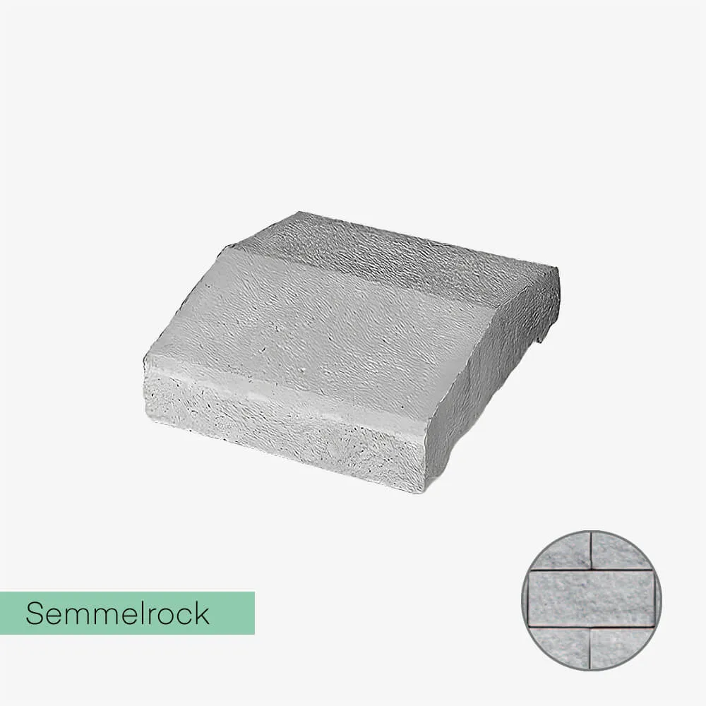 Daszek 2-spadkowy Semmelrock Sonnblick 22,5x28x5/7 cm szary granit