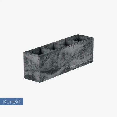 Bloczek na mur / słupek / podmurówkę Konekt Lang 80/20/25 cm - nox