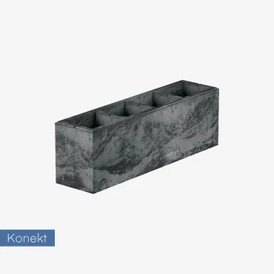 Bloczek na mur / słupek / podmurówkę Konekt Lang 80/20/25 cm - nox