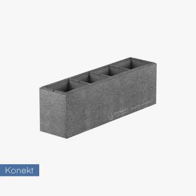 Bloczek na mur / słupek / podmurówkę Konekt Lang 80/20/25 cm - mork